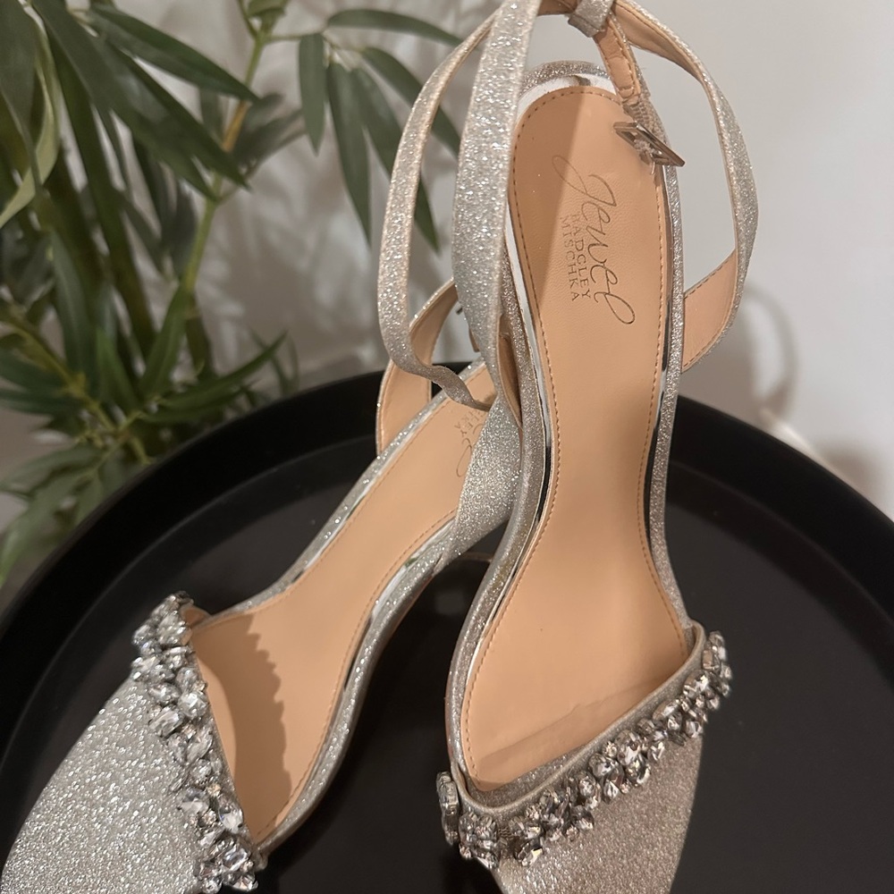 Silver Embellished Women's Sandals